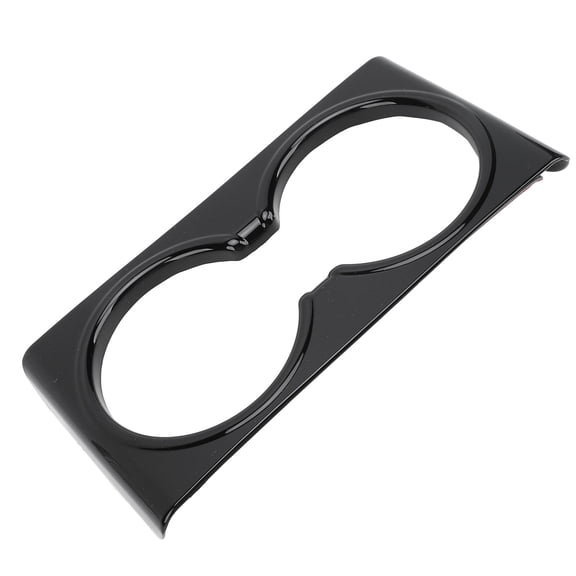 M Buder Rear Console Armrest Cup Holder Cover, Wear Resistant Water Cup Holder Frame Trim for Tesla Model 3 2024 Refresh Highland, Glossy Black (8.2 in / 21 cm)