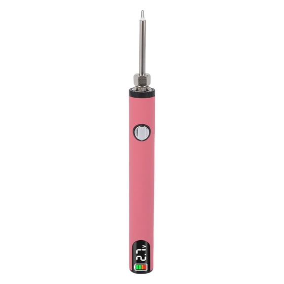 M Buder Rechargeable Thread Burning Pen Kit, Digital Display Thread Zapper for Jewelry Making, Beading, Leather Craft, Sewing, Weaving, Stringing Tool with Replacement Tips (3.39 oz / 96 g), Pink