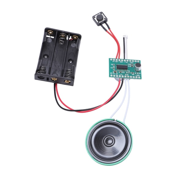 M Buder Recordable Greeting Cards Voice Module Sound Chip Recorder Board for Musical Talk 240 Seconds, DIY Audio Device, 1.57 inches / 40 mm Speaker, Battery Operated, Green