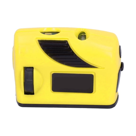 M Buder Red Beam Level Tool 360 Degree Cross Line Laser Leveling Instrument for Floor Layout and Tile Installation Precision Measuring Device Compact Portable Construction Equipment Yellow