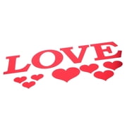 M Buder Red Heart Shape Mirror Wall Stickers 3D DIY Reflective Acrylic Art Decals for Living Room Bedroom Home Wall D cor 5.1 x 5.1 inches / 13 x 13 cm