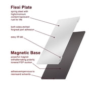 M Buder Resin 3D Printer Build Plate Flexible Spring Steel Flex Bed and Magnetic Base Sheet Sticker Set, Compatible with Elegoo Mars 2 Pro / Nova3D Bene 4, 140 x 84 mm / 5.5 x 3.3 inches Upgrade Kit