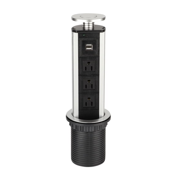Countertop Multi Socket M Buder Retractable Desktop Power Socket 3 AC Outlets 2 USB Ports Pop ...