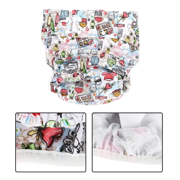 M Buder Reusable Adult Cloth Diaper Washable Breathable Adjustable Pocket Diaper for Incontinence Care, Dessert Pattern, One Size (49.2 inches / 125 cm)