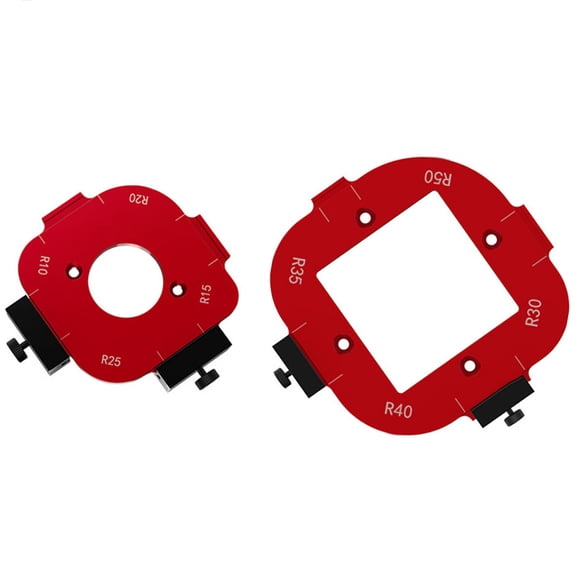 M Buder Rounded Corners Router Bit Template Aluminum Alloy Router Table Corner Radius Jig R10 R15 R20 R25 R30 R35 R40 R50 Woodworking DIY Tool Kit, 6.3 inches / 16 cm
