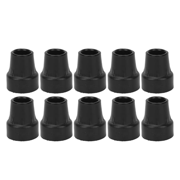 M Buder Rubber Crutch Tips 10 Pcs Heavy Duty Slip Resistance Universal Replacement Parts for Walking Cane Black 19mm Inner Diameter