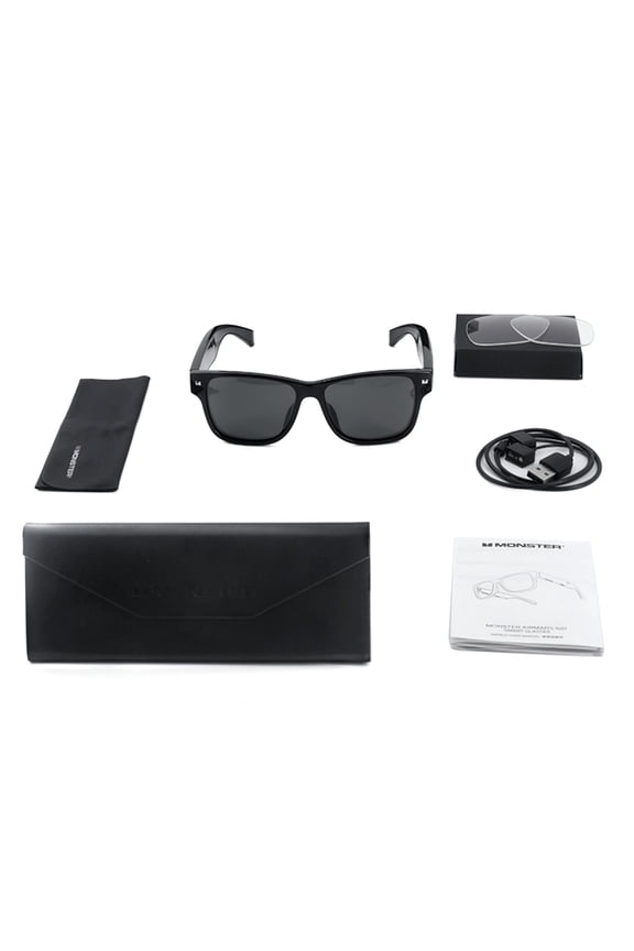 S01 Smart Bluetooth 5.0 Wireless Audio Glasses with Built-in Speakers, Open-Ear Sound Effect Polarized Sunglasses with Smart Touch Voice Control for Men and Women, 6.34 inches / 16.1 cm