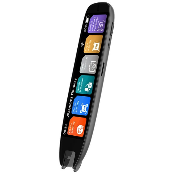 M Buder S65 Pro Touchscreen Scan Translation Pen 3.69 inches Display Text Reading Device Voice Translator 142 Languages Support WiFi Connection Electronic Dictionary MP3 Player Black