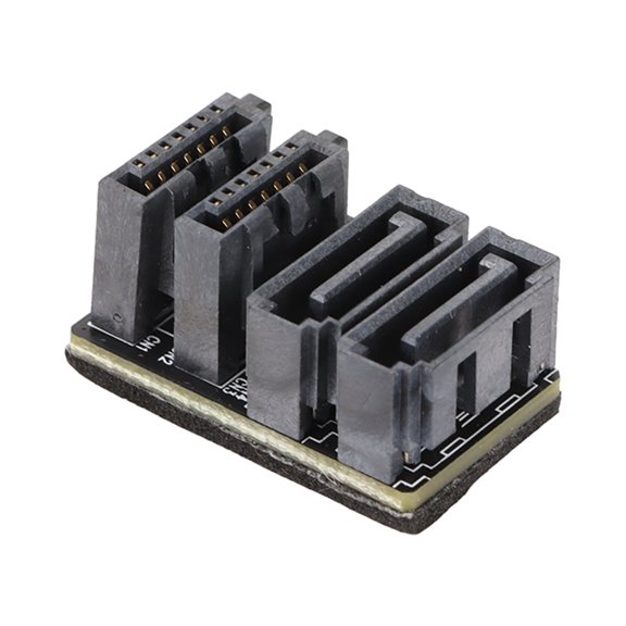 M Buder SATA 7Pin Dual Interface Both Sides 180 Degree Steering Motherboard Adapter, 3 inches / 7.62 cm