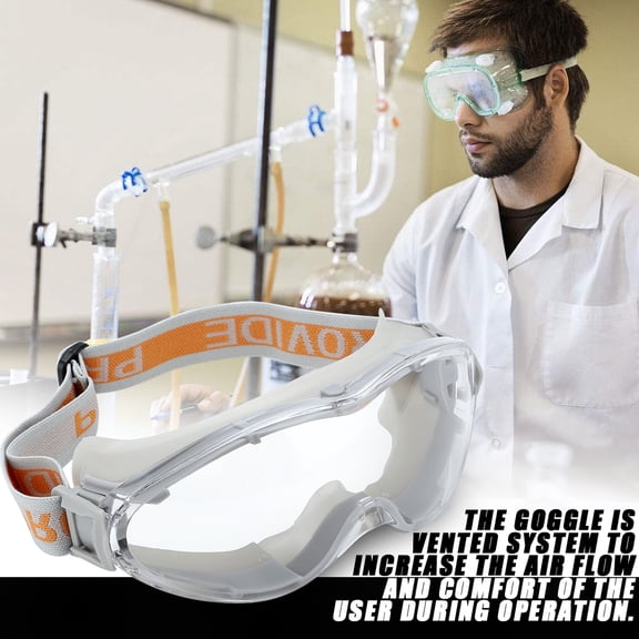 M Buder Safety Glasses Eye Protection Against UV Anti Shock Working Protective Goggles Grey (8.27 inches / 21 cm) - 1 Count