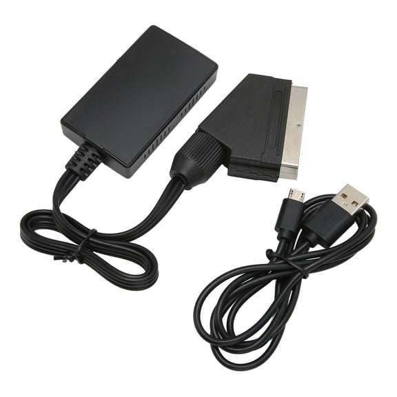 M Buder Scart to HD Multimedia Interface Adapter, Premium 720P 1080P Switchable Audio Video Full HD Cable Converter for DVD, Set Top Box, and Gaming Accessories (13x11x3 inches / 33.02x27.94x7.62 cm)