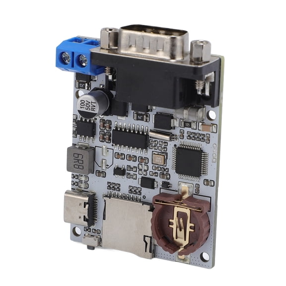 M Buder Serial Data Logger RS232 to Micro SD Card Module with Timestamp TXT File Archive 5V-32V Type C Interface (Black)