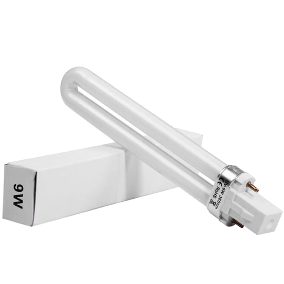 M Buder Set of 4 PCS 9W UV Lamp Light Tube for Nail Art Dryer Curing Lamp Replacement Bulbs U-Shaped Beauty Tool for Professional Salon or Home Use, White