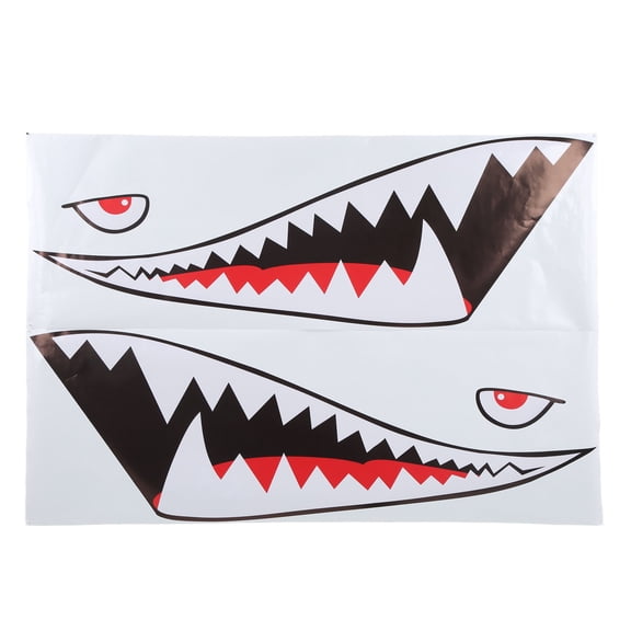 M Buder Shark Mouth Teeth Decal Lightweight Car Exterior Side Door Sticker for Truck Van Boat Waterproof Graphics 21.65 in / 55 cm