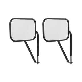 M Buder Side Rearview Mirror Car Door Rear View Replacement for Jeep Wrangler JK JL TJ YJ CJ Set of 2 Exterior Side Mirrors Heavy Duty Construction Black