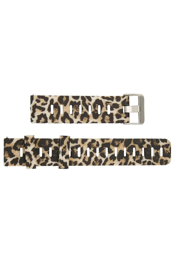 Silicone Band Compatible for Amazfit GTR 3 / GTR 2 / Bip S / Bip U, 20mm Replacement Elastic Sport Strap Bracelet, Leopard Pattern (Unisex)