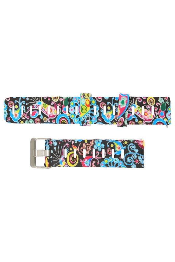 Silicone Band Compatible for Amazfit GTR 3 / GTR 2 / Bip S / Bip U, 20mm Replacement Elastic Sport Strap Bracelet, Peacock Pattern (Unisex)