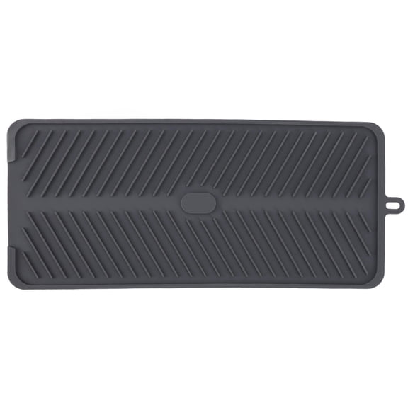 M Buder Silicone Drainage Pad  Waterproof, HeatResistant, Collapsible 18.9 x 9.45 Dish Drying Mat for Kitchen & Bar