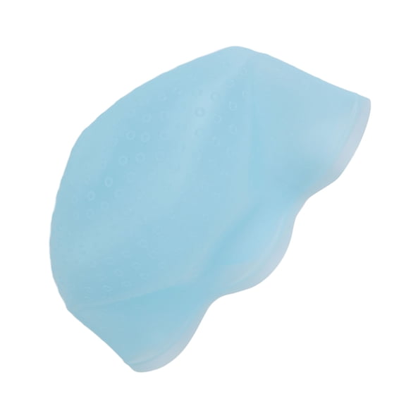 M Buder Silicone Hair Highlight Cap with Hook Needle for Salon and Home, Transparent Dye Hat Reusable Tool, Blue, 8.66 inches / 22 cm
