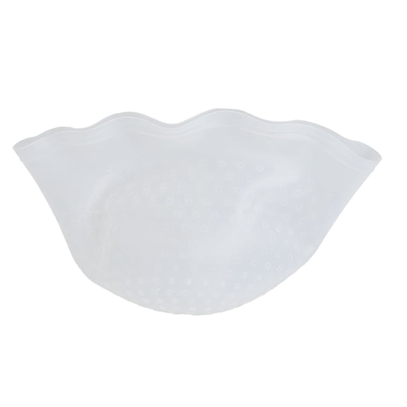 M Buder Silicone Hair Highlight Cap with Hook Needle for Salon and Home, Transparent Dye Hat Reusable Tool, White, 8.66 inches / 22 cm