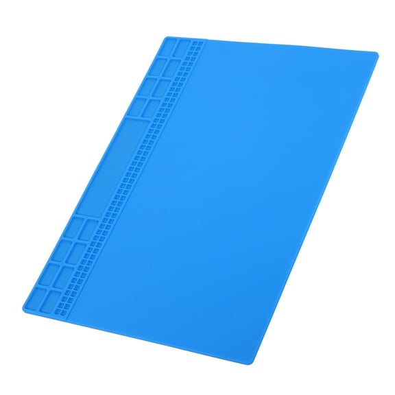 M Buder Silicone Repair Mat Heat Resistant Soldering Station Pad Desk Workbench Maintenance Platform For Computer Phone Electronics Repair Tool Anti-Static Screw Storage 13.8x9.8x0.2 In Dark Blue