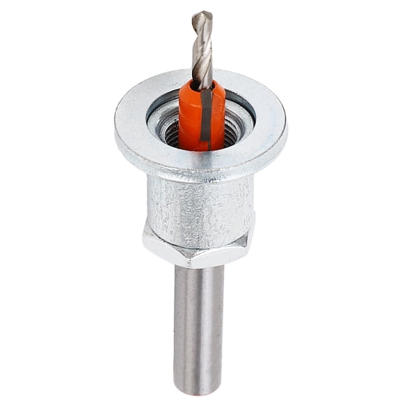 M Buder Silver Limit Taper Hole Countersink Drill Bit 0.13 x 0.31 inches / 3.2 x 8 mm with Hex Wrench Set Screw Tapered Woodworking Drilling Tool For Wood Plastic Soft Metal Fiberboard