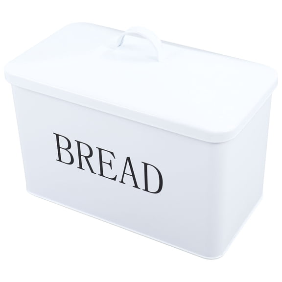 M Buder Small Metal Bread Box for Kitchen Countertop, Portable Iron Bread Container with Handle, Large Capacity Storage Bin, 13.98 in / 35.5 cm