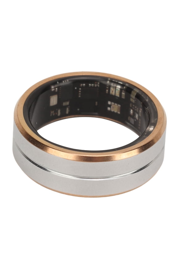 Smart Activity Ring Health Monitor Biometric Stainless Steel Ceramic Layout App Sleep Tracker IP68 Swimming Proof Digital Ring Size 12 (12 inches / 30.5 cm)