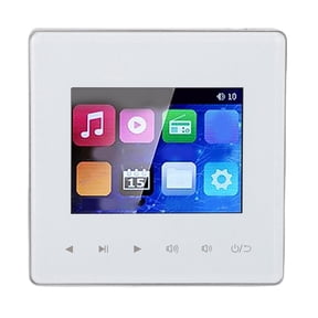 M Buder Smart Bluetooth Wall Amplifier 2.8 Inch HD Touch Screen Control Panel for Ceiling Speaker System with FM Radio and Timing Function (16.0x12.0x8.0 inches / 40.6x30.5x20.3 cm)
