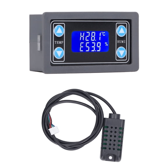 M Buder Smart Digital Temperature and Humidity Controller Dual Relay Output Module High Accuracy Thermostat Humidistat Board for Home and Industrial Heating Cooling Applications 5.9 inches / 15 cm