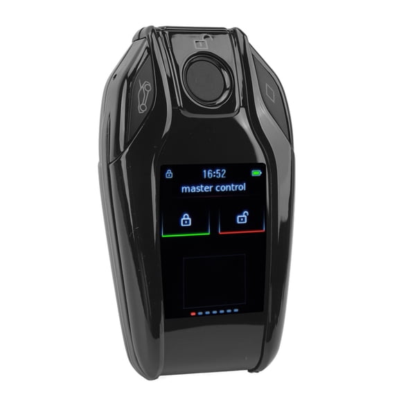 M Buder Smart Remote Car Key LCD Screen Anti Lost Automatic Lock Unlock Key Fob for One Click Start Car, Black