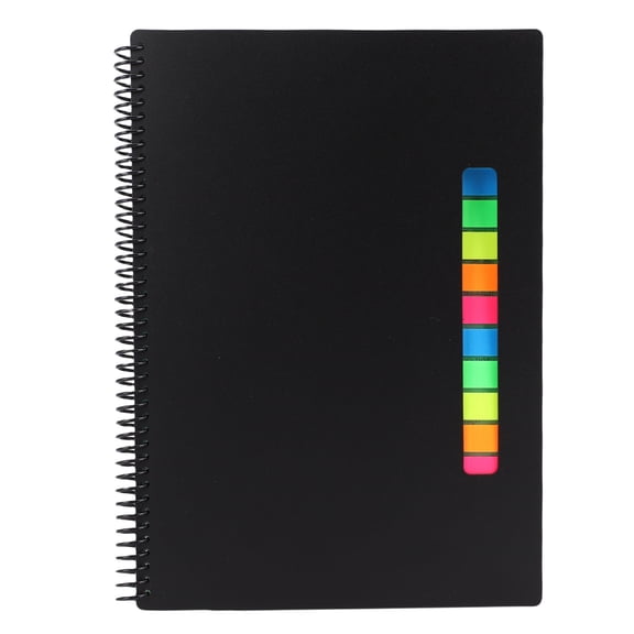 M Buder Smart Reusable Paper Notebook Spiral Bound Erasable Shorthand Notepad with APP Connectivity, Black Lined & Dotted Pages, Executive Size 7.1 x 10 inches / 180 x 255 mm