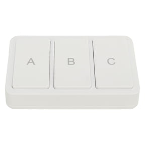 M Buder Smart Scene Switch Button 3 Gang Wireless Remote Control Scene Controller Light Switch Battery Powered for ZigBee Smart Home Automation White