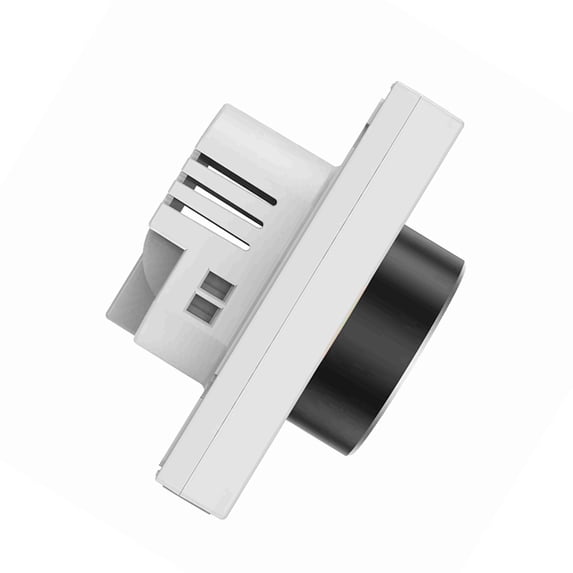 M Buder Smart Thermostat for House 1.32in TFT Screen Touch Knob Voice WIFI Temperature Controller with Ambient Lights for Home Water Heating GA White 3.39 inches / 8.6 cm