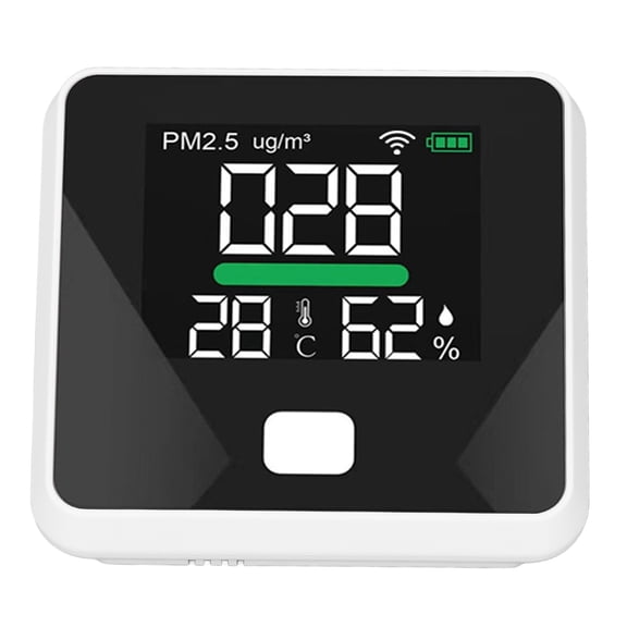 M Buder Smart WIFI Air Quality Monitor LCD Color Screen 1000mAh USB PM2.5 Temperature Humidity Meter Tester Thermometer - Accurate Indoor Climate Sensor (4.72 inches / 12.0 cm)