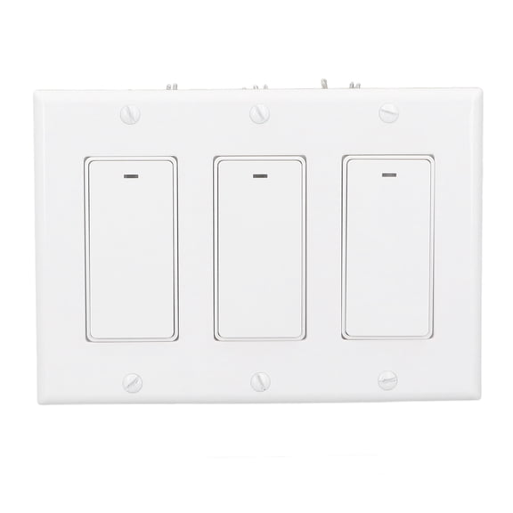 M Buder Smart WiFi Wall Light Switch, Single Pole 3 Gang, AC100-240V, Remote and Voice Audio Control Compatible, 7.09 inches / 18.0 cm Length, No Hub Required for Smart Home Setup