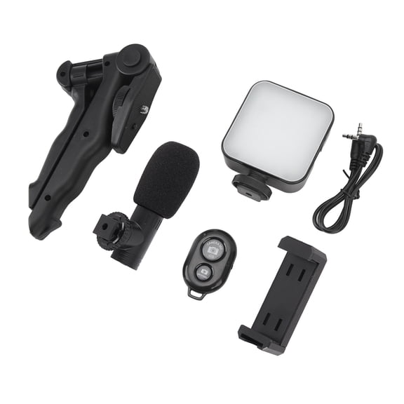 M Buder Smartphone Video Vlog Kit LED Fill Light Tripod Microphone Controller Noise Reduction for Phone Camera Computer