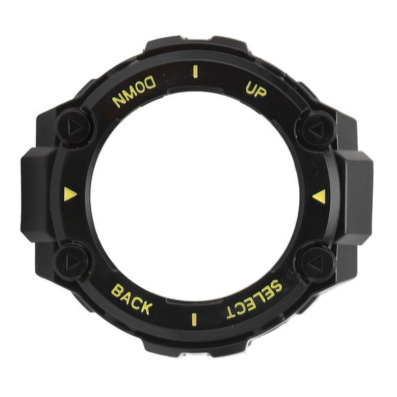 M Buder Smartwatch Protective Case Edge Bumper Protector Cover Frame Shell for Huami Amazfit T-Rex and T-Rex Pro, Premium Lightweight Plastic Watch Guard Accessory, Black and Yellow