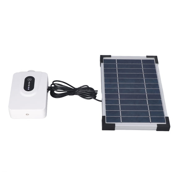 M Buder Solar Air Pump Adjustable Large Volume Low Noise Energy Saving Oxygen Pump Aerator for Fish Tank Aquarium, 11.8 inches / 30 cm