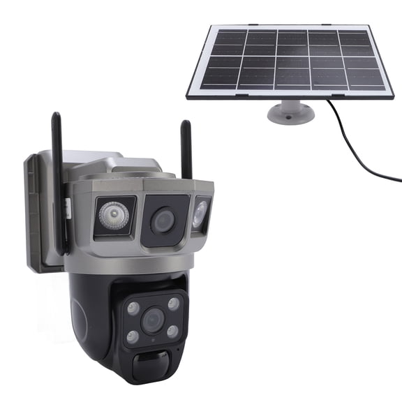 M Buder Solar Battery Camera High Definition Three Screen Waterproofing Outdoor WiFi Home Security Surveillance Camera
