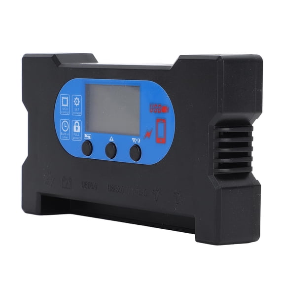 M Buder Solar Controller HD Display Dual USB Type C DC Fast Charging Multi Protection Solar Panel Regulator 10A (5.51 inches / 14 cm)