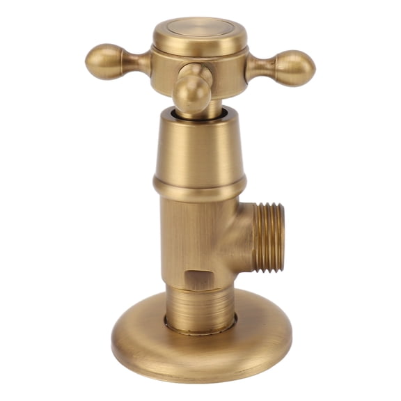 M Buder Solid Brass Angle Stop Valve Retro Thickened Cold Hot Triangle Valve Explosion Proof Water Shut Off Valve Antique 3.9 inches / 10 cm