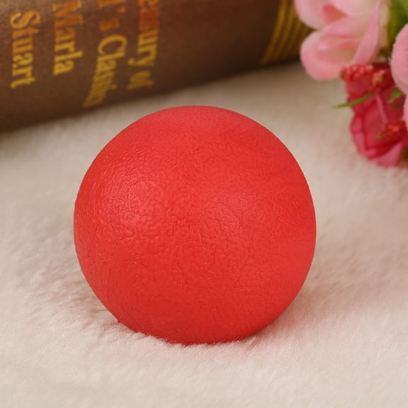M Buder Solid Rubber Interactive Dog Fetch Ball Toy, Bite Resistant Chew Training Toy for Medium to Small Dogs, Red Color, 1.69 inches / 4.3 cm Diameter Perfect for Puppy Chasing