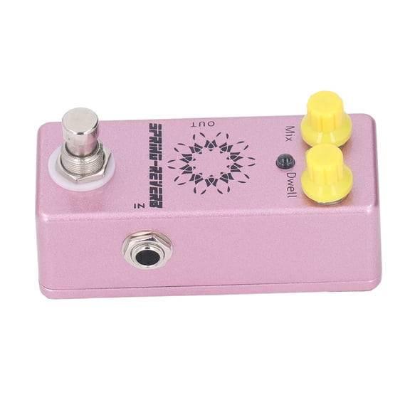 M Buder Spring Reverb Effect Pedal for Electric Guitar, Aluminum Alloy Body with 1/4 Inch Mono Jack, Mix Dwell Knob, Low Noise Operation, 9V DC Powered