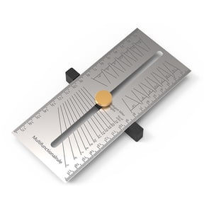 M Buder Stainless Steel 90 Degree Combination Carpentry Square Multi-functional Protractor Adjustable Bevel Angle Gauge Slope Gauge Woodworking Scriber 7.0 inches / 17.8 cm