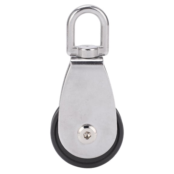 M Buder Stainless Steel Dual Bearing Mute Pulley Block Heavy Duty Nylon Wheel Groove 360 Degree Rotation Fitness Triceps Exercise Machine Attachment Cable System Pulley (4 in / 10.1 cm)