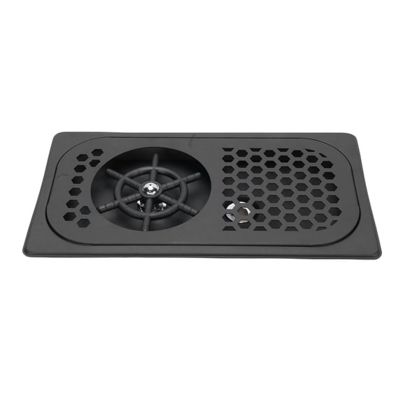 M Buder Stainless Steel Embedded Glass Rinser for Kitchen Sink, Automatic Bottle Washer for Bar and Coffee Shop, 12.8 x 6.9 inches / 32.5 x 17.5 cm Professional Cup Washing Equipment