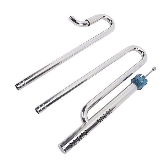 M Buder Stainless Steel Inflow and Outflow Pipe Set with 360 Deg Rotation and Oil Film Remover for Aquarium and Planted Fish Tank Setup (19.68 in / 50 cm)