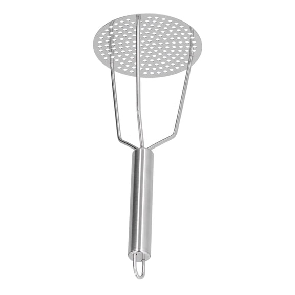 M Buder Stainless Steel Potato Masher with Ergonomic Non-Slip Grip, Heavy Duty Potato Pusher and Professional Fruit Meat Vegetable Ricer Kitchen Tool (9.45 inches / 24.0 cm)