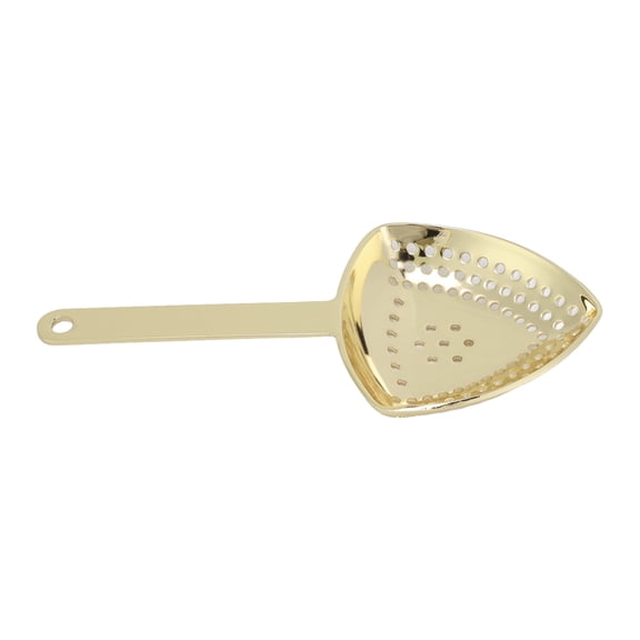 M Buder Stainless Steel Triangular Cocktail Strainer, Professional No Breakage Anti Rust Fine Filtration Ice Strainer for Home Bar, Gold Plated (7.09 inches / 18 cm)